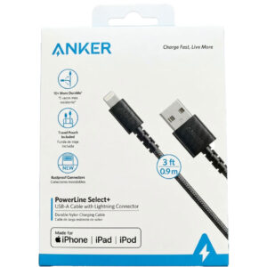 Anker PowerLine Select+ USB-A Cable with Lightning 3ft, 0.9m
