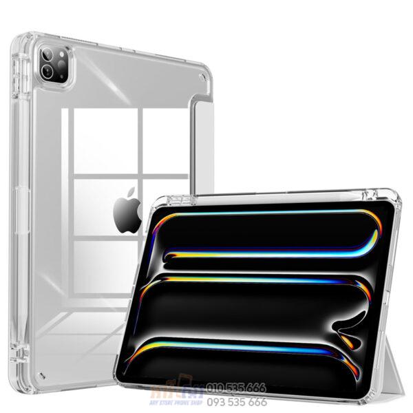 iPad Transparent Acrylic Hard PC Back Cover with Pencil Holder - Image 2