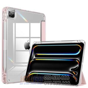 iPad Transparent Acrylic Hard PC Back Cover with Pencil Holder