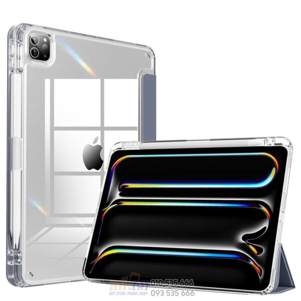 iPad Transparent Acrylic Hard PC Back Cover with Pencil Holder - Image 5