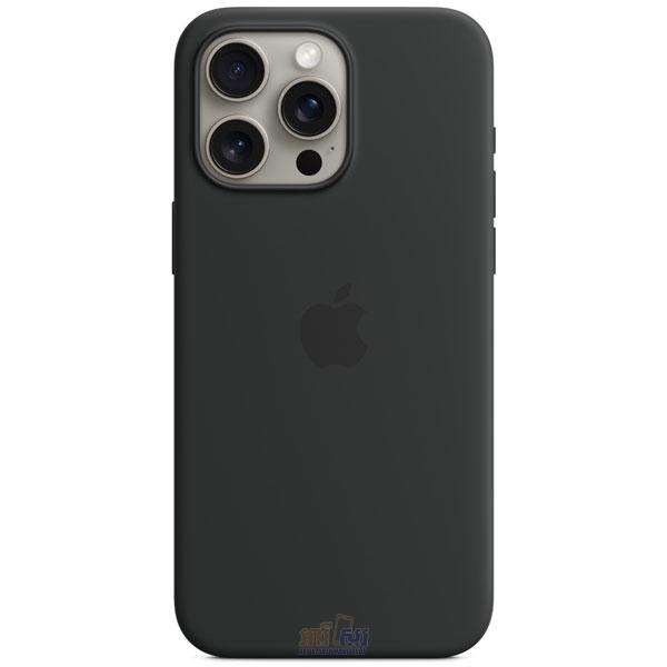 iPhone 15 Pro Max Silicone Case with MagSafe Black