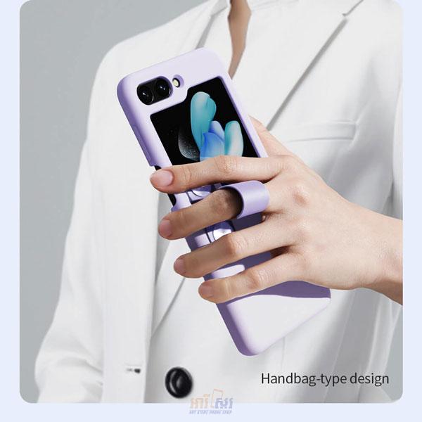 Nillkin Flex Flip Finger Strap liquid silicone phone case for Samsung Galaxy Z Flip5 3