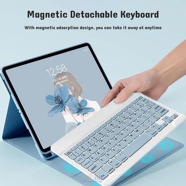 Smart Cover With Pen Slot Magnet Wireless Keyboard