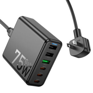 HOCO High Power SIX-PORT Charger with Cable 75W