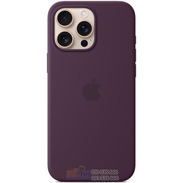 iPhone 16 Pro Max Silicone Case with MagSafe Plum