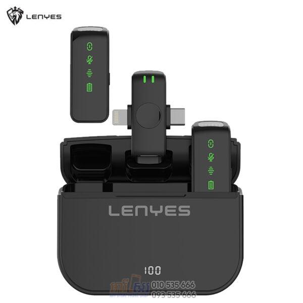 Lenyes LM203 2in1 Wireless Lapel Microphone with Type-C and Lightning Port