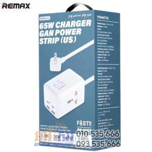 Remax RP U157 Kiddy Series 65W Gan Power Strip US Dual Port AC Socket