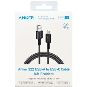 Anker 322 USB-A to USB-C Cable Series 3 (6ft Braided)