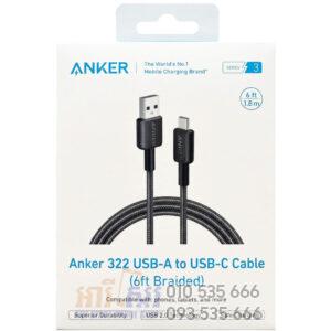 Anker 322 USB-A to USB-C Cable Series 3 (6ft Braided)