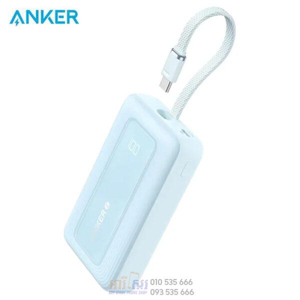 Anker Zolo Powerbank 20000mAh 30W Power Bank Portable Charger with Built-in USB C Cable