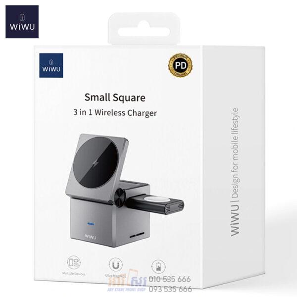 WiWu Small Aquare 3 in 1 wireless charger Wi-W030 - Image 4