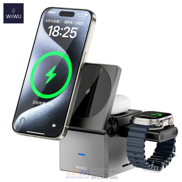 WiWu Small Aquare 3 in 1 wireless charger Wi-W030