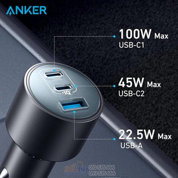 Anker Car Charger (167.5W, 3 Ports) - Image 2