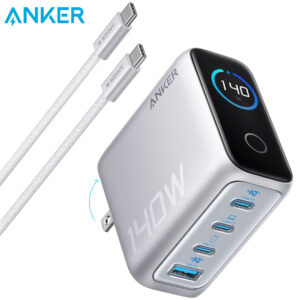 Anker Charger 140W, 4-Port Foldable PD 3.1 USB-C GaN Charger