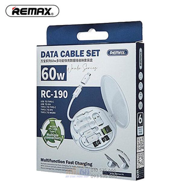 REMAX RC-190 Wanbo Series 60W Multifunctional Charging Data Cable Set - Image 2