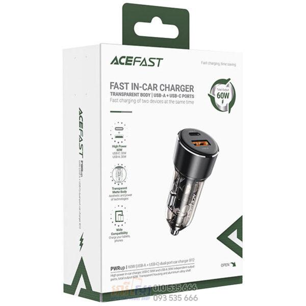 ACEFAST B12 60W USB-A+Type-C Car Charger - Image 2