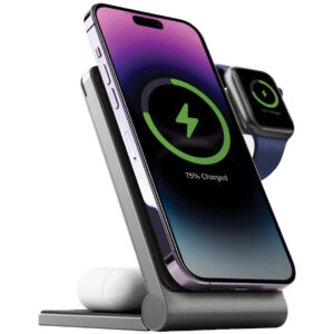 Energea MagTrio 3-In-1 MagSafe Compatible Wireless Charging Stand