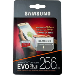Samsung Memory microSDXC UHS-I Card, EVo Plus – 256GB