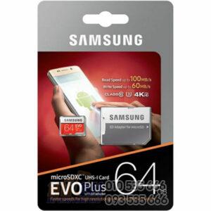 Samsung Memory microSDXC UHS-I Card, EVo Plus – 64GB