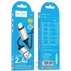 HOCO X117 Cable USB A to Lightning 2.4A (1m, 3.28ft)