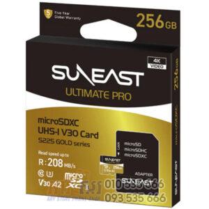 SUNEAST ULTIMATE PRO MicroSDXC UHS-I V30 Card S225 GOLD - 256GB 208MB/s